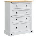 vidaXL Coffres de rangement Blanc 92 x 48 x 114 cm Bois de Pin Massif