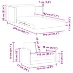 vidaXL Canapé-Lit Crème 124 x 71 x 78 cm tissu