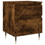 vidaXL Tables de chevet 2 Pièces chêne fumé 40x35x50 cm bois ingénierie