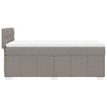 vidaXL Sommier à lattes de lit avec matelas Taupe 100x200 cm Tissu