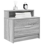 vidaXL Tables de chevet avec tiroir 2 Pièces sonoma gris 51x31x47 cm