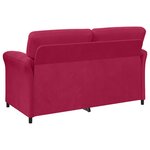 vidaXL Sofa 2 places Bordeaux 158 x 83 x 95 cm Velours