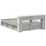 vidaXL Cadre de lit avec rangement Sonoma gris 160 x 200 cm