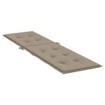 vidaXL Coussin de chaise de terrasse taupe (75+105)x50x3 cm