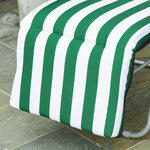 Lot de 2 chaise longue bain de soleil adjustable pliable transat lit de jardin en acier vert + blanc