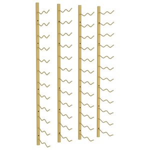 vidaXL Casier à vin mural pour 24 bouteilles 2 Pièces Doré Fer