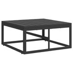 vidaXL Ensemble de canapé de jardin 6 Pièces Noir 70 x 70 x 32 cm