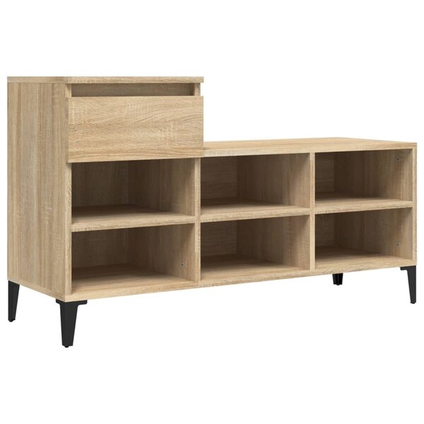 vidaXL Armoire à chaussures Chêne sonoma 102x36x60cm Bois d'ingénierie