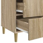 vidaXL Cabinet de chevet avec tiroir Chêne Sonoma 43 x 41 x 66 5 cm