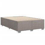 vidaXL Sommier à lattes de lit avec matelas Taupe 140x200 cm Tissu