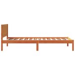 vidaXL Cadre de Lit Marron Ciré Bois de pin massif 90 x 190 cm Durable