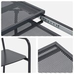 vidaXL Ensemble de salle à manger pour jardin 9 Pièces Anthracite Acier
