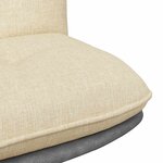 vidaXL Chaise pivotante de bureau Crème Tissu