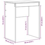 vidaXL Bureau avec rangement 2 Pièces chêne artisanal Bois d'ingénierie