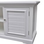 vidaXL Meuble TV Blanc Bois