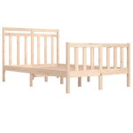 vidaXL Cadre de lit sans matelas 120x190 cm bois massif