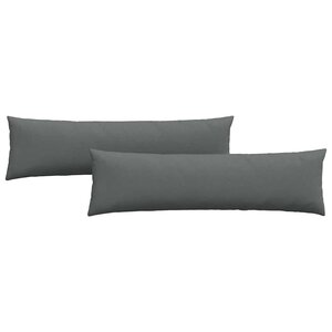 vidaXL Coussins de canapé 2 Pièces Gris foncé 145 x 40 cm tissu