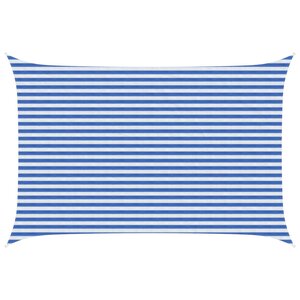 vidaXL Voile d'ombre 3 x 5 m HDPE Rectangulaire Bleu et Blanc