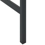 vidaXL Table de bar noir 200x100x110 cm acier enduit de poudre