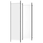vidaXL Cloison de séparation 4 panneaux Blanc 200x200 cm Tissu