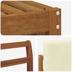 vidaXL Ensembles de canapés avec coussin 6 Pièces Naturel et Crème