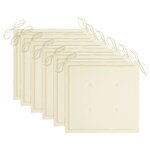 Vidaxl chaises pliables de jardin 6 pièces avec coussins bois d'acacia