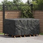vidaXL Housse pour mobilier d'extérieur Noir 180 x 150 x 85 cm 210D