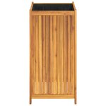 vidaXL Jardinière avec doublure 50x50x100 cm bois massif d'acacia