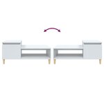 vidaXL Table basse Blanc brillant 100x50x45 cm Bois d'ingénierie