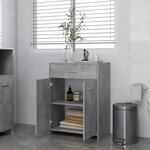 vidaXL Armoire de salle de bain gris béton 60x33x80 cm bois ingénierie