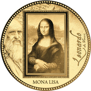 Monnaie MONA LISA Da Vinci 1/200 Oz Or 5000 Francs Gabon (PRÉCOMMANDE)