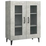 vidaXL Buffet gris béton 69 5x34x90 cm bois d'ingénierie