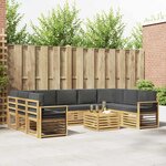 vidaXL Ensemble de canapés d'extérieur 8 Pièces Blanc et Anthracite