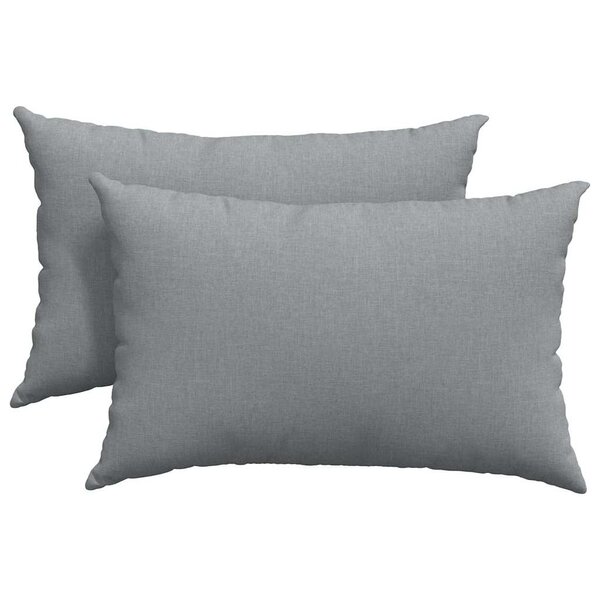 vidaXL Coussins de canapé 2 Pièces Gris clair 60 x 40 cm tissu