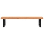 vidaXL Étagère de vasque murale acier et bois massif de hêtre