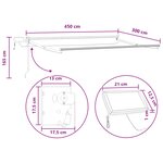 vidaXL Store rétractable manuel avec LEDs Sable