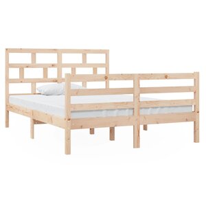 vidaXL Cadre de lit sans matelas bois massif