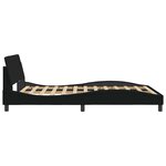 vidaXL Cadre de lit Dover noir 120x200 cm tissu