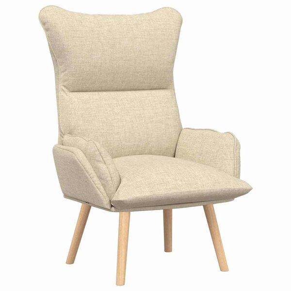 vidaXL fauteuil Crème 69 x 74 x 93 cm Tissu et Contreplaqué