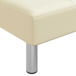 vidaXL Canapé-lit en forme de L crème 255x140x70 cm similicuir