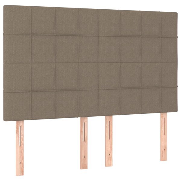 vidaXL Tête de lit Taupe 144x5x118/128 cm Tissu