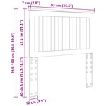 vidaXL Tête de lit avec tête de lit Chêne fumé 90 cm Bois d'ingénierie