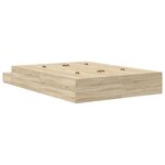 vidaXL Cadre de lit de rangement Chêne Sonoma 140x190 cm