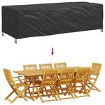 vidaXL Housse pour mobilier d'extérieur Noir 270 x 110 x 70 cm 420D