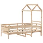 vidaXL Lit de jour avec toit sans matelas 80x200 cm bois massif
