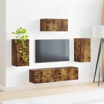 vidaXL Ensemble meuble TV 5 Pièces Chêne fumé Bois d'ingénierie