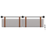 vidaXL Tête de lit suspendue Avec lumière LED Gris nuage PU antique