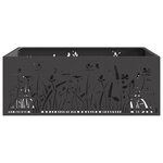 vidaXL Braise Noir 80 x 80 x 30 cm Acier