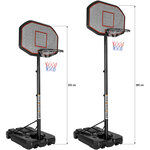 Tectake Appareil de Sport, Panier de Basket, de Basketball Réglable