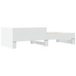 vidaXL Cadre de lit sans matelas blanc 90x190 cm bois d'ingénierie